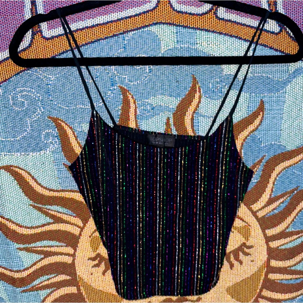 Top shop multi colored tank top! Size 2